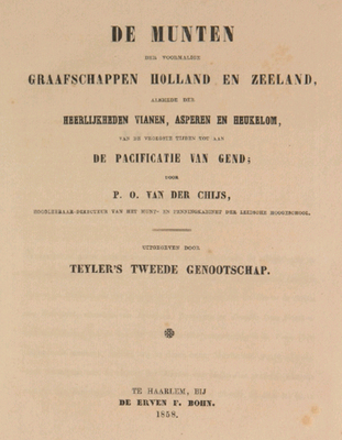 14787
          <br/>
          De munten der voormalige graafschappen Holland en Zeeland, alsmede der heerlijkheden Vianen, Asperen en Heukelom, van de vroegste tijden tot aan de Pacificatie van Gend
          <br/>
          <em></em>